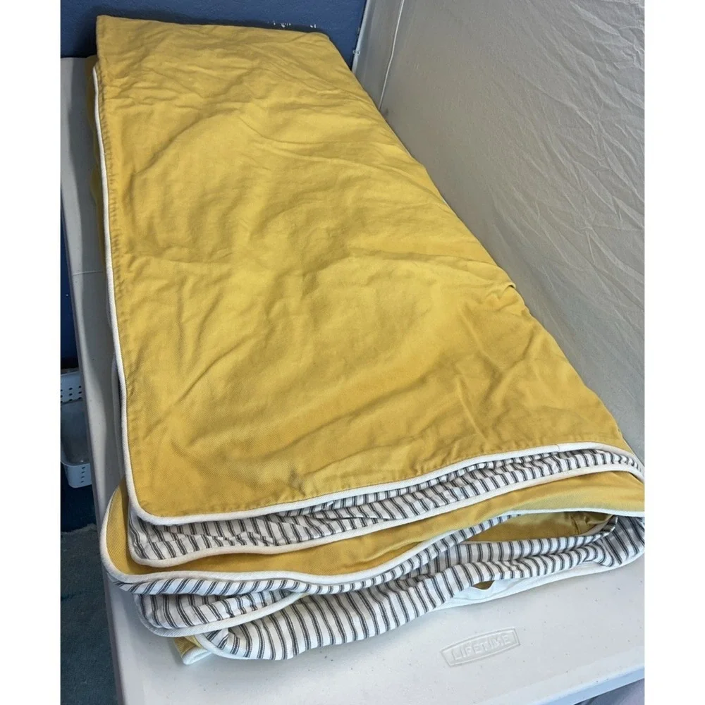 Mitchell Gold+Bob‎ Williams Full/Queen Duvet shams Yellow pillow ticking Canvas